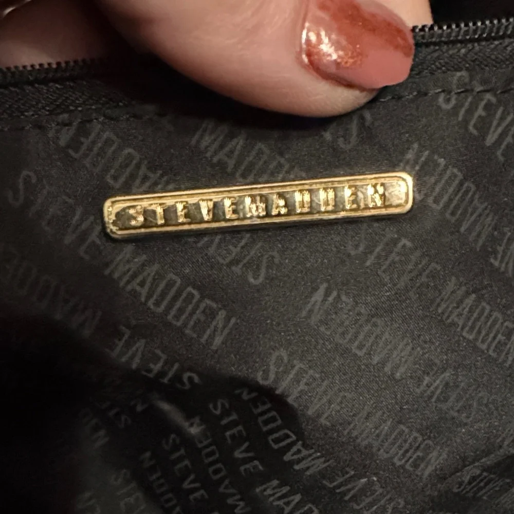 Steve Madden Tan and Brown Logo  Briefcase/ carryon bag ( includes new wallet )!